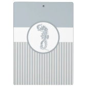 Porte-bloc Seahorse Bleu Classique Nautique Élégant (Dos)