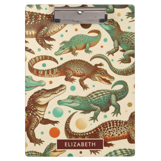 Porte-bloc Seamlees d'alligator vintages (Devant)