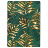 Porte-bloc Seamless pattern with golden ferns (Dos)