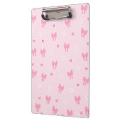Porte-bloc Seamless Pink Bow and Floral Pattern – Cute Girly  (Gauche)