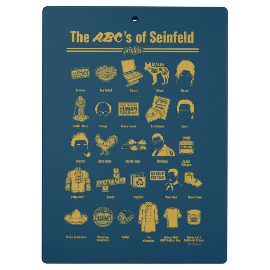 Porte-bloc Seinfeld | ABC de Seinfeld Infographie (Dos)