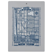 Porte-bloc Seinfeld | Points chauds de la carte de New York (Dos)