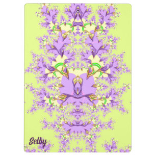 Porte-bloc SELBY ~ Mauve, Jaune Vert Floral