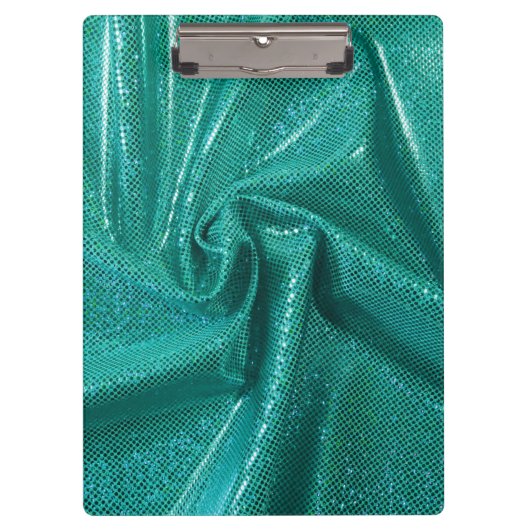 Porte-bloc Séquence parties scintillant turquoise vert métall (Devant)