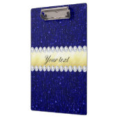 Porte-bloc Séquins de marine personnalisés, or, diamants (Gauche)