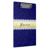 Porte-bloc Séquins de marine personnalisés, or, diamants (Swatch)