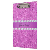 Porte-bloc Séquins et diamants chics violets (Gauche)