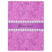 Porte-bloc Séquins et diamants chics violets (Dos)