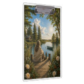 Porte-bloc Serene Lakeside Notebook | Peaceful Nature & Cotta (Swatch)