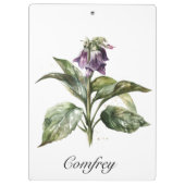 Porte-bloc Serene Watercolor Comfrey, personnalisée (Dos)