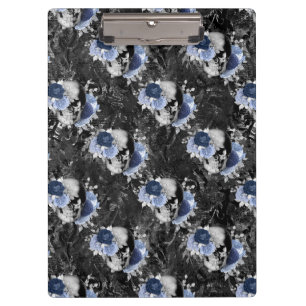 Porte-bloc Série Blue Floral Skull Design 1