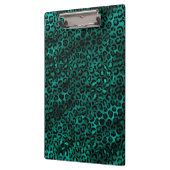 Porte-bloc Série Teal et Gold Leopard Design 5 (Gauche)