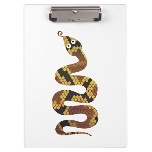 Porte-bloc Serpent Brown et Silhouette Or (Devant)