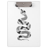 Porte-bloc Serpent gris et silhouette gris clair (Devant)