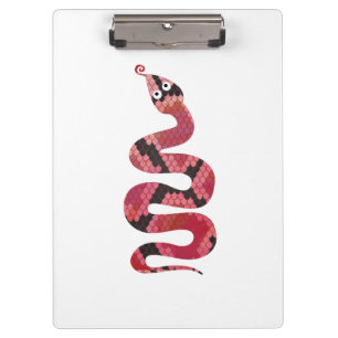 Porte-bloc Serpent noir et rouge Silhouette