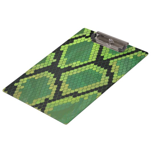 Porte-bloc Serpent noir et vert (Incliné)