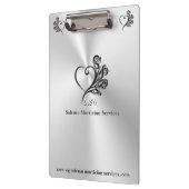 Porte-bloc Services funéraires morticiens, Coeur et Rose (Gauche)