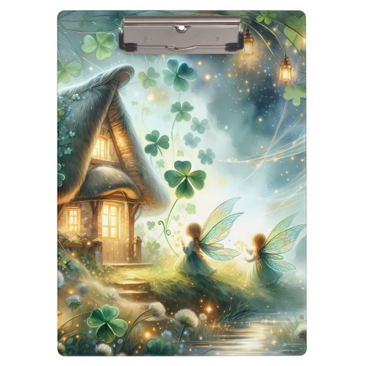 Porte-bloc Shamrock Fairy Cottage Glow (Devant)