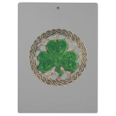 Porte-bloc Shamrock gris sur Celtic Knots Porte - bloc (Dos)