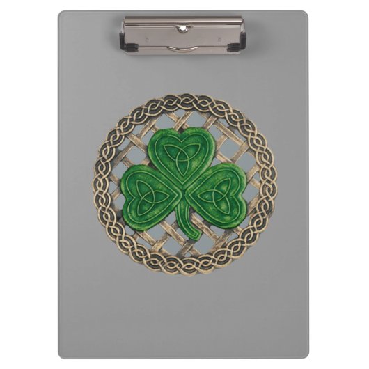 Porte-bloc Shamrock gris sur Celtic Knots Porte - bloc (Devant)