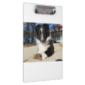 Porte-bloc shet shp chiot noir et blanc (Swatch)