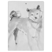 Porte-bloc Shiba Inu 3 Peinture Chien chinois Année Monogramm (Dos)