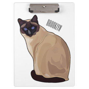 Porte-bloc Siamese cat cartoon