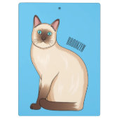 Porte-bloc Siamese cat cartoon (Dos)