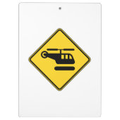 Porte-bloc Signal d'hélicoptère de prudence (Dos)