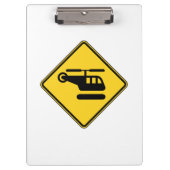 Porte-bloc Signal d'hélicoptère de prudence (Devant)