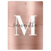 Porte-bloc Signature Monogram Rose Gold Shimmer Foil (Dos)