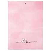 Porte-bloc Signature personnalisée Pink Acrylique (Dos)