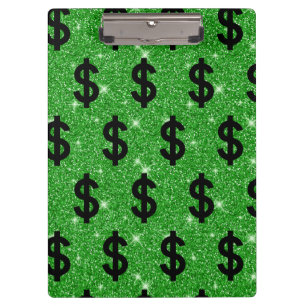 Porte-bloc Signe dollar noir argent entrepreneur Wall Street