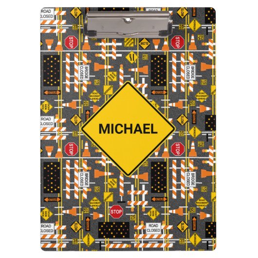 Porte-bloc Signes de construction routière (Devant)