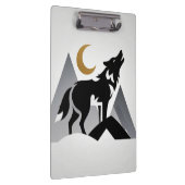 Porte-bloc Silhouette de loup lisse hurlant croissant de lune (Swatch)