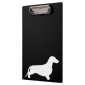 Porte-bloc Silhouette de teckel blanc + vos idées (Gauche)