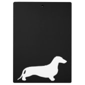 Porte-bloc Silhouette de teckel blanc + vos idées (Dos)