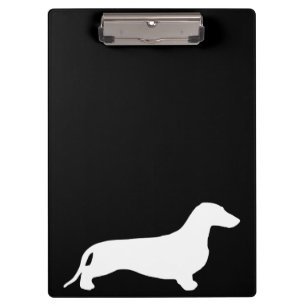 Porte-bloc Silhouette de teckel blanc + vos idées