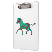 Porte-bloc Silhouette d'impression Brown et Turquoise Zebra (Gauche)