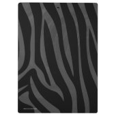 Porte-bloc Silhouette d'impression noir et gris Zebra (Dos)