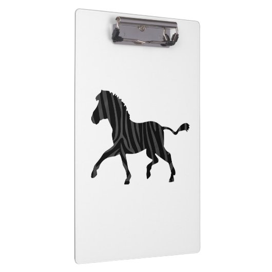 Porte-bloc Silhouette d'impression noir et gris Zebra (Swatch)
