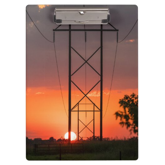 Porte-bloc Silhouette du coucher de soleil des lignes d'alime (Devant)