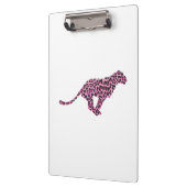 Porte-bloc Silhouette rose et léopard noir (Gauche)