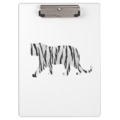 Porte-bloc Silhouette Tiger noir et blanc (Devant)