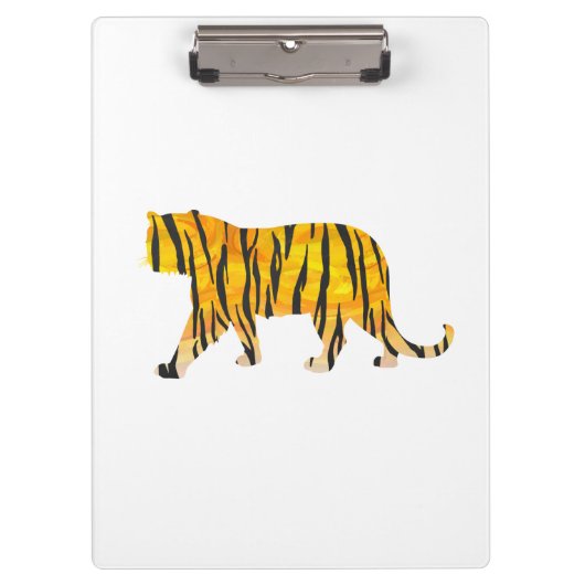 Porte-bloc Silhouette Tiger noir et orange (Devant)