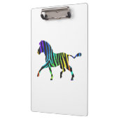 Porte-bloc Silhouette Zebra noir et arc-en-ciel (Gauche)