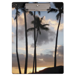 Porte-bloc Silhouettes de palmiers à Hawaii