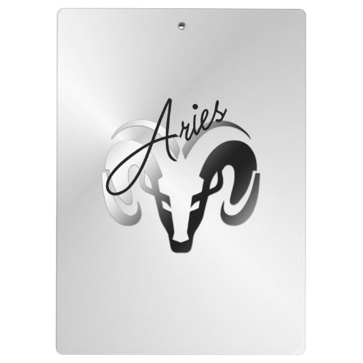 Porte-bloc Silver Aries le bélier Zodiac (Dos)