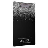 Porte-bloc Silver Black Parties scintillant Girl Monogramme N (Swatch)