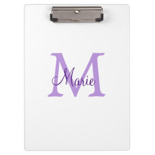 Porte-bloc simple ajout de nom minimal monogramme rose rouge